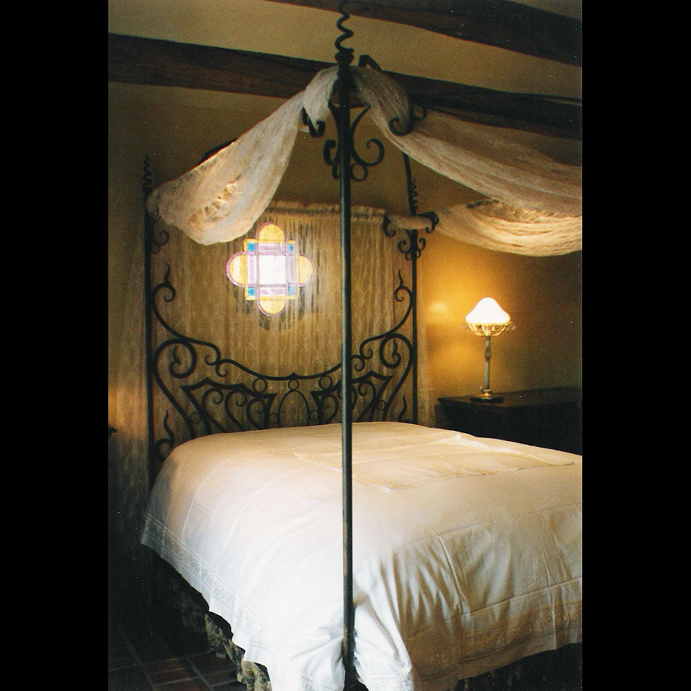 Forged iron queen size bed frame.